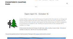 Desktop Screenshot of crawfordscampingpark.com