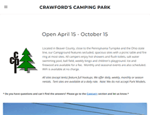 Tablet Screenshot of crawfordscampingpark.com